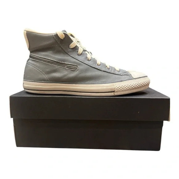 Converse X John Varvatos Zip Around Gray/Cream Leather HiTop Sneaker Men… - Picture 12 of 13
